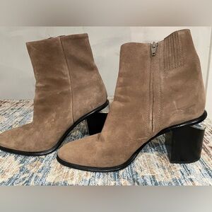 Alexander Wang Suede Ankle Boots in Taupe size 9.5